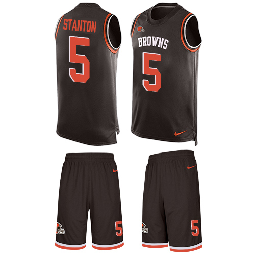 Nike Browns #5 Drew Stanton Brown Team Color Men's Stitched NFL Limited Tank Top Suit Jersey Nike Browns #5 Drew Stanton Brown Team Color Men's Stitched NFL Limited Tank Top Suit Jersey