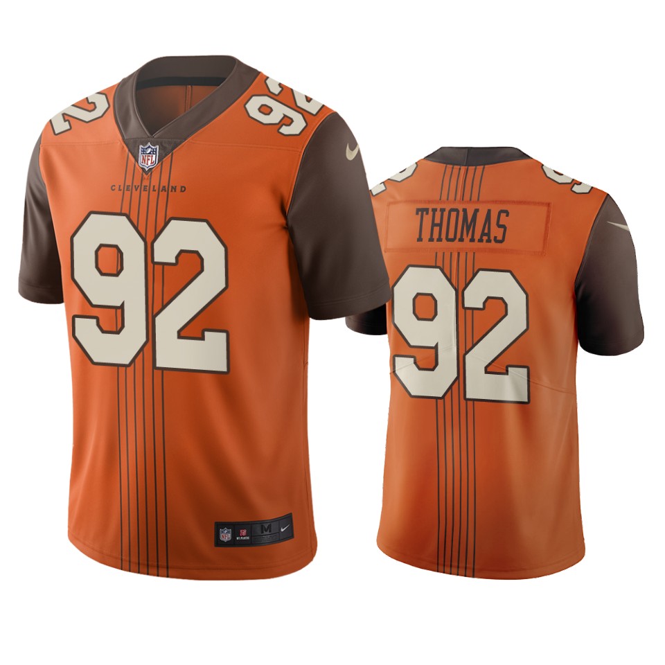 Cleveland Browns #92 Chad Thomas Brown Vapor Limited City Edition NFL Jersey Cleveland Browns #92 Chad Thomas Brown Vapor Limited City Edition NFL Jersey