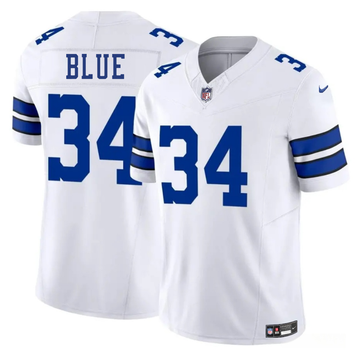 Men's Dallas Cowboys #34 Jaydon Blue White 2025 Draft F.U.S.E Vapor Untouchable Limited Stitched Football Jersey Men's Dallas Cowboys #34 Jaydon Blue White 2025 Draft F.U.S.E Vapor Untouchable Limited Stitched Football Jersey