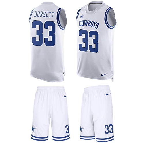 Nike Cowboys #33 Tony Dorsett White Men's Stitched NFL Limited Tank Top Suit Jersey Nike Cowboys #33 Tony Dorsett White Men's Stitched NFL Limited Tank Top Suit Jersey