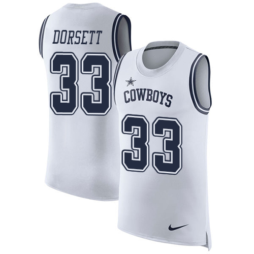 Nike Cowboys #33 Tony Dorsett White Men's Stitched NFL Limited Rush Tank Top Jersey Nike Cowboys #33 Tony Dorsett White Men's Stitched NFL Limited Rush Tank Top Jersey