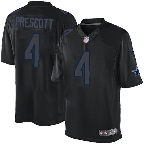 Nike Cowboys #4 Dak Prescott Black Men's Stitched NFL Impact Limited Jersey Nike Cowboys #4 Dak Prescott Black Men's Stitched NFL Impact Limited Jersey