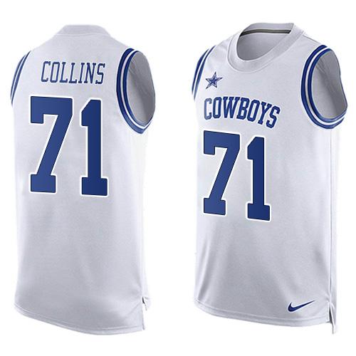 Nike Cowboys #71 La'el Collins White Men's Stitched NFL Limited Tank Top Jersey Nike Cowboys #71 La'el Collins White Men's Stitched NFL Limited Tank Top Jersey