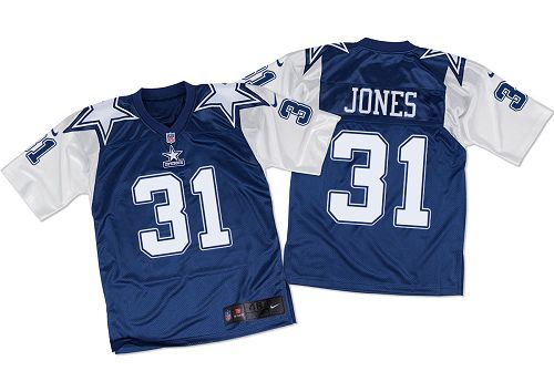 Nike Cowboys #31 Byron Jones Navy Blue/White Throwback Men's Stitched NFL Elite Jersey Nike Cowboys #31 Byron Jones Navy Blue/White Throwback Men's Stitched NFL Elite Jersey
