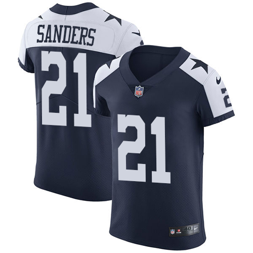 Nike Cowboys #21 Deion Sanders Navy Blue Thanksgiving Men's Stitched NFL Vapor Untouchable Throwback Elite Jersey Nike Cowboys #21 Deion Sanders Navy Blue Thanksgiving Men's Stitched NFL Vapor Untouchable Throwback Elite Jersey