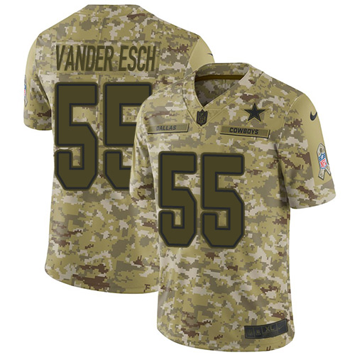 Nike Cowboys #55 Leighton Vander Esch Camo Men's Stitched NFL Limited 2018 Salute To Service Jersey Nike Cowboys #55 Leighton Vander Esch Camo Men's Stitched NFL Limited 2018 Salute To Service Jersey