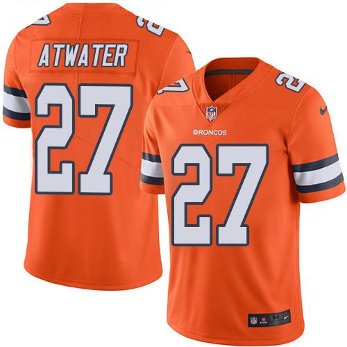 Nike Broncos #27 Steve Atwater Orange Men's Stitched NFL Limited Rush Jersey Nike Broncos #27 Steve Atwater Orange Men's Stitched NFL Limited Rush Jersey