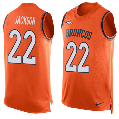 Nike Broncos #22 Kareem Jackson Orange Team Color Men's Stitched NFL Limited Tank Top Jersey Nike Broncos #22 Kareem Jackson Orange Team Color Men's Stitched NFL Limited Tank Top Jersey