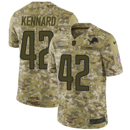 Nike Lions #42 Devon Kennard Camo Men's Stitched NFL Limited 2018 Salute To Service Jersey Nike Lions #42 Devon Kennard Camo Men's Stitched NFL Limited 2018 Salute To Service Jersey
