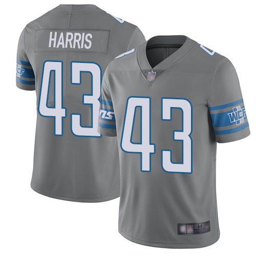 Nike Lions #43 Will Harris Gray Men's Stitched NFL Limited Rush Jersey Nike Lions #43 Will Harris Gray Men's Stitched NFL Limited Rush Jersey