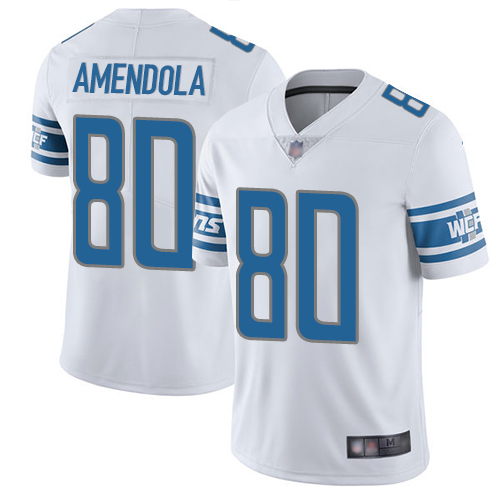 Nike Lions #80 Danny Amendola White Men's Stitched NFL Vapor Untouchable Limited Jersey Nike Lions #80 Danny Amendola White Men's Stitched NFL Vapor Untouchable Limited Jersey