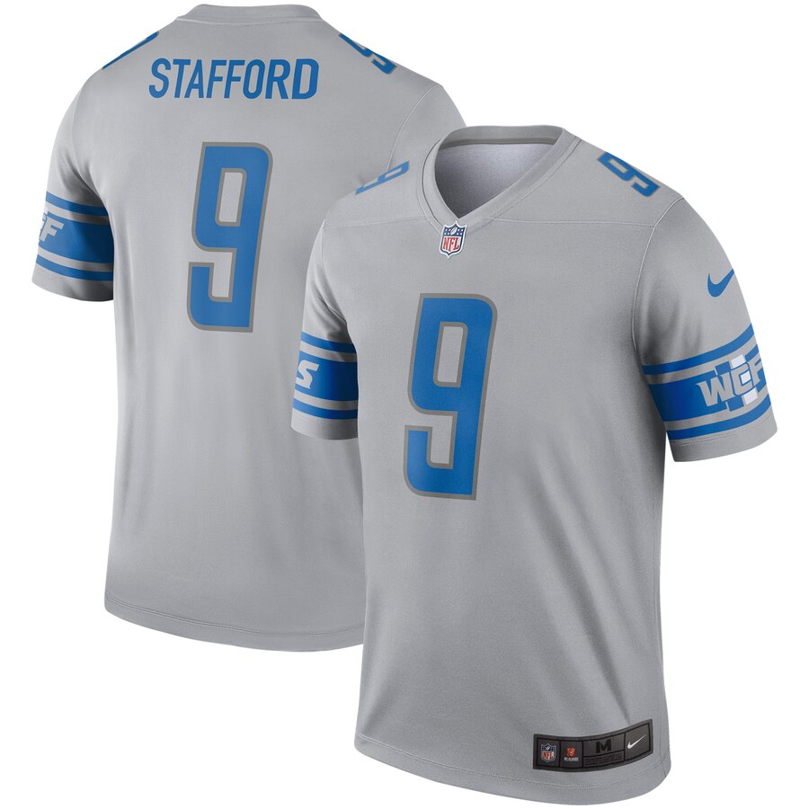 Detroit Lions #9 Matthew Stafford Nike Inverted Legend Jersey Gray Detroit Lions #9 Matthew Stafford Nike Inverted Legend Jersey Gray
