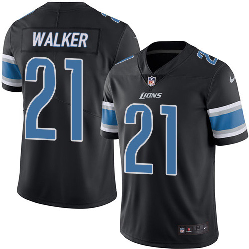 Nike Lions #21 Tracy Walker Black Men's Stitched NFL Limited Rush Jersey Nike Lions #21 Tracy Walker Black Men's Stitched NFL Limited Rush Jersey