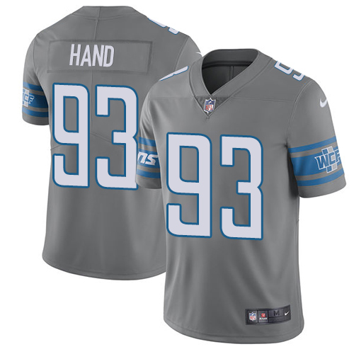 Nike Lions #93 Da'Shawn Hand Gray Men's Stitched NFL Limited Rush Jersey Nike Lions #93 Da'Shawn Hand Gray Men's Stitched NFL Limited Rush Jersey
