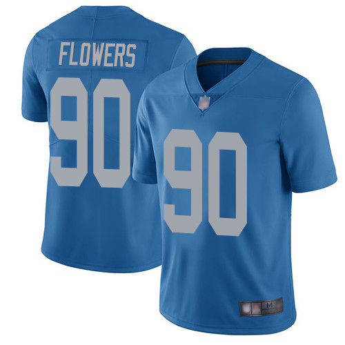 Nike Lions #90 Trey Flowers Blue Throwback Men's Stitched NFL Vapor Untouchable Limited Jersey Nike Lions #90 Trey Flowers Blue Throwback Men's Stitched NFL Vapor Untouchable Limited Jersey