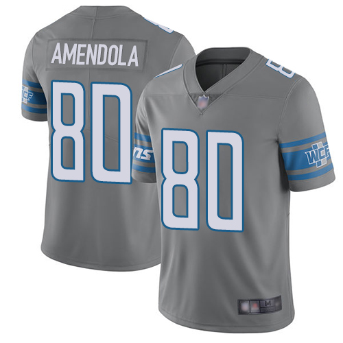 Nike Lions #80 Danny Amendola Gray Men's Stitched NFL Limited Rush Jersey Nike Lions #80 Danny Amendola Gray Men's Stitched NFL Limited Rush Jersey