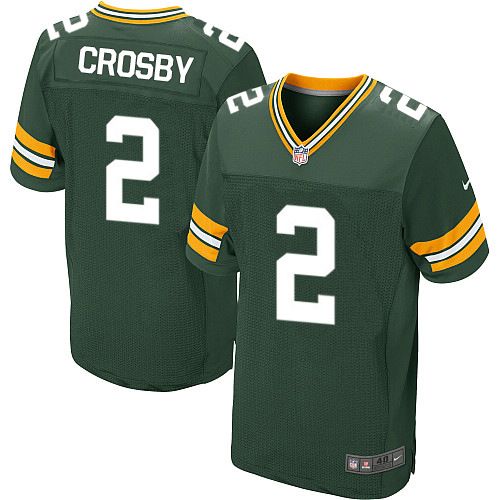 Nike Packers #2 Mason Crosby Green Team Color Men's Stitched NFL Elite Jersey Nike Packers #2 Mason Crosby Green Team Color Men's Stitched NFL Elite Jersey