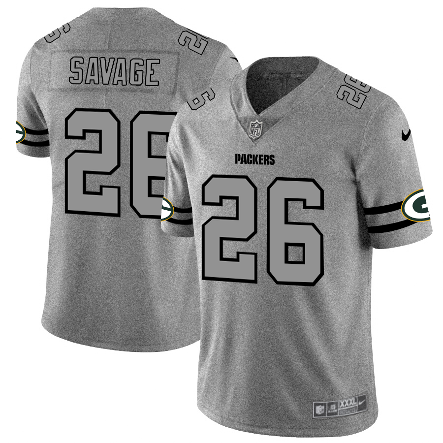 Green Bay Packers #26 Darnell Savage Jr. Men's Nike Gray Gridiron II Vapor Untouchable Limited NFL Jersey Green Bay Packers #26 Darnell Savage Jr. Men's Nike Gray Gridiron II Vapor Untouchable Limited NFL Jersey