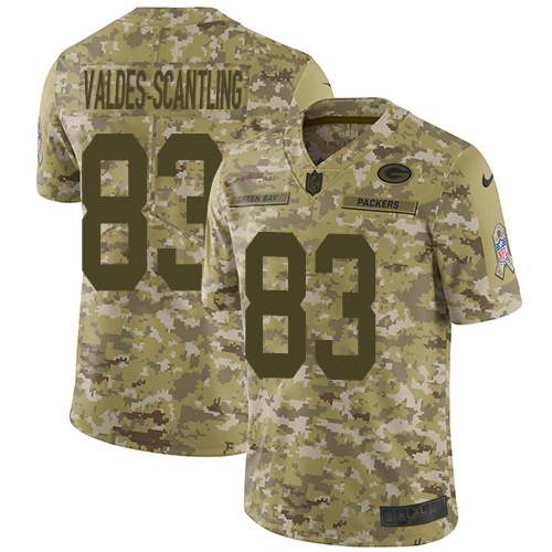 Nike Packers #83 Marquez Valdes-Scantling Camo Men's Stitched NFL Limited 2018 Salute To Service Jersey Nike Packers #83 Marquez Valdes-Scantling Camo Men's Stitched NFL Limited 2018 Salute To Service Jersey