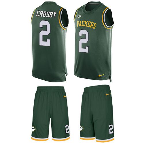 Nike Packers #2 Mason Crosby Green Team Color Men's Stitched NFL Limited Tank Top Suit Jersey Nike Packers #2 Mason Crosby Green Team Color Men's Stitched NFL Limited Tank Top Suit Jersey