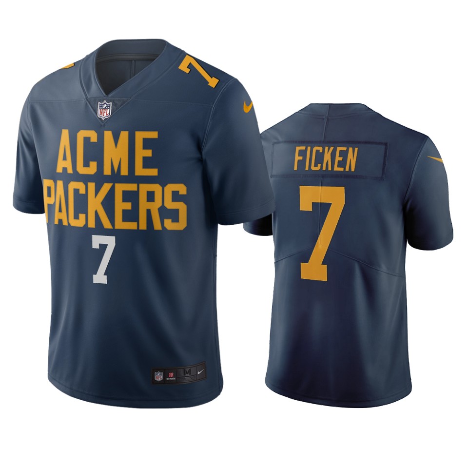 Green Bay Packers #7 Sam Ficken Navy Vapor Limited City Edition NFL Jersey Green Bay Packers #7 Sam Ficken Navy Vapor Limited City Edition NFL Jersey