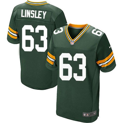 Nike Packers #63 Corey Linsley Green Team Color Men's Stitched NFL Elite Jersey Nike Packers #63 Corey Linsley Green Team Color Men's Stitched NFL Elite Jersey