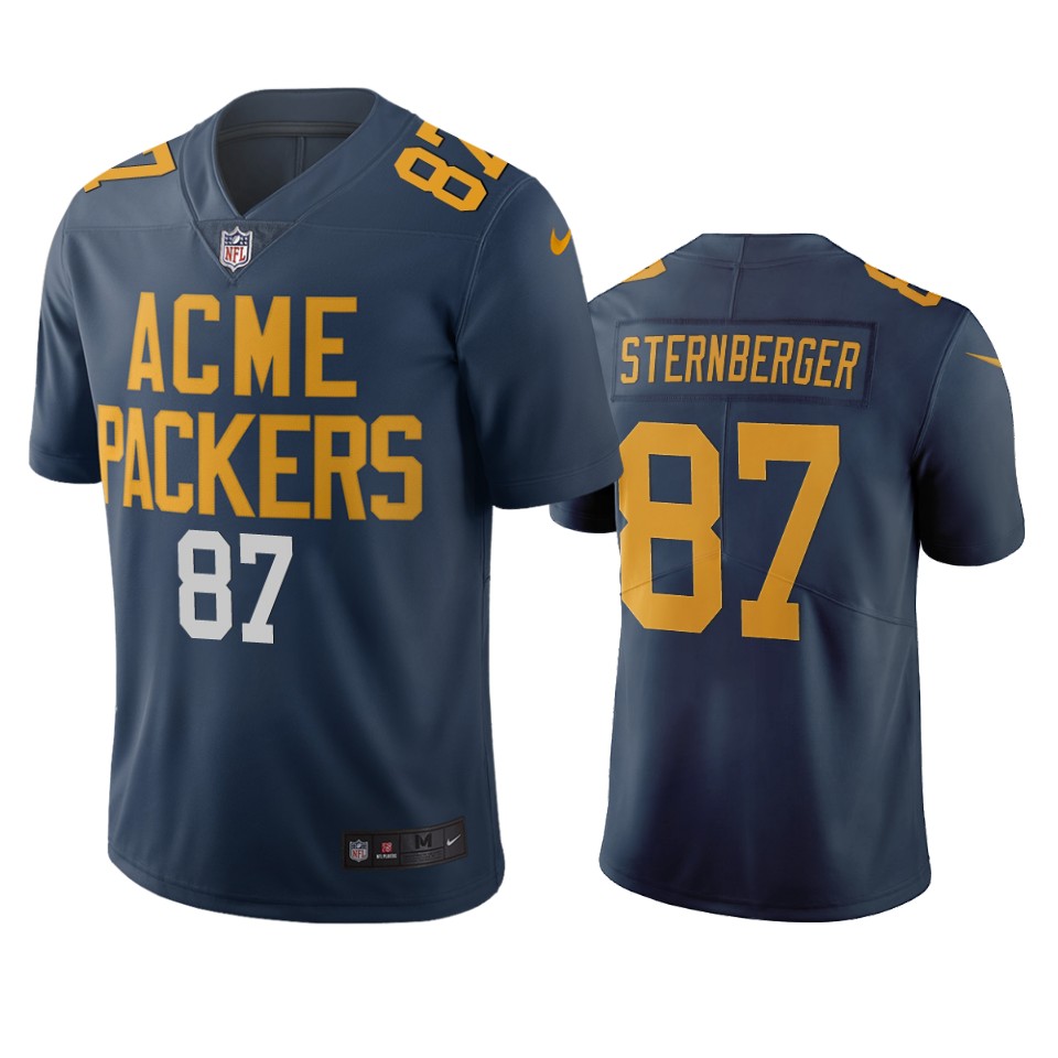 Green Bay Packers #87 Jace Sternberger Navy Vapor Limited City Edition NFL Jersey Green Bay Packers #87 Jace Sternberger Navy Vapor Limited City Edition NFL Jersey