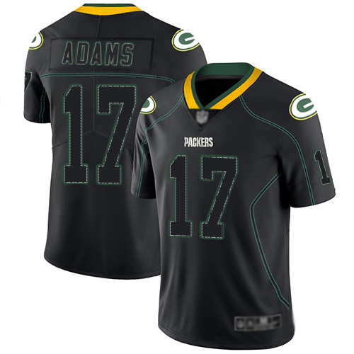 Nike Packers #17 Davante Adams Lights Out Black Men's Stitched NFL Limited Rush Jersey Nike Packers #17 Davante Adams Lights Out Black Men's Stitched NFL Limited Rush Jersey