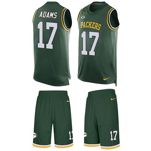 Nike Packers #17 Davante Adams Green Team Color Men's Stitched NFL Limited Tank Top Suit Jersey Nike Packers #17 Davante Adams Green Team Color Men's Stitched NFL Limited Tank Top Suit Jersey