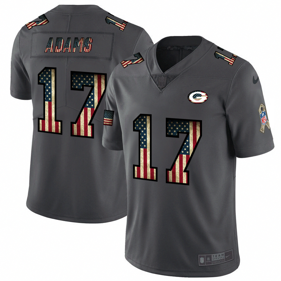 Green Bay Packers #17 Davante Adams Nike 2018 Salute to Service Retro USA Flag Limited NFL Jersey Green Bay Packers #17 Davante Adams Nike 2018 Salute to Service Retro USA Flag Limited NFL Jersey