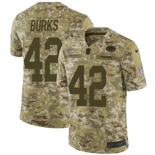 Nike Packers #42 Oren Burks Camo Men's Stitched NFL Limited 2018 Salute To Service Jersey Nike Packers #42 Oren Burks Camo Men's Stitched NFL Limited 2018 Salute To Service Jersey
