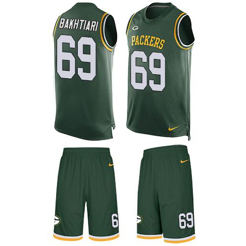 Nike Packers #69 David Bakhtiari Green Team Color Men's Stitched NFL Limited Tank Top Suit Jersey Nike Packers #69 David Bakhtiari Green Team Color Men's Stitched NFL Limited Tank Top Suit Jersey