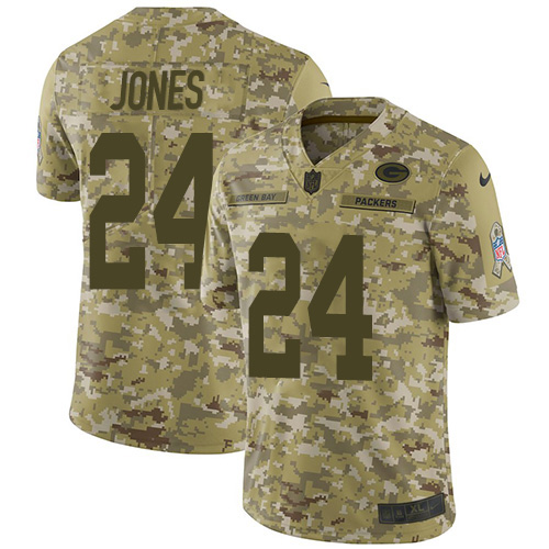 Nike Packers #24 Josh Jones Camo Men's Stitched NFL Limited 2018 Salute To Service Jersey Nike Packers #24 Josh Jones Camo Men's Stitched NFL Limited 2018 Salute To Service Jersey