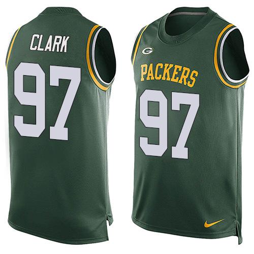 Nike Packers #97 Kenny Clark Green Team Color Men's Stitched NFL Limited Tank Top Jersey Nike Packers #97 Kenny Clark Green Team Color Men's Stitched NFL Limited Tank Top Jersey