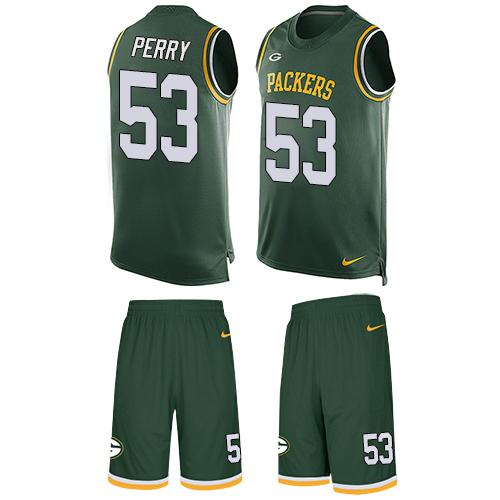 Nike Packers #53 Nick Perry Green Team Color Men's Stitched NFL Limited Tank Top Suit Jersey Nike Packers #53 Nick Perry Green Team Color Men's Stitched NFL Limited Tank Top Suit Jersey