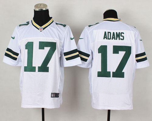 Nike Packers #17 Davante Adams White Men's Stitched NFL Elite Jersey Nike Packers #17 Davante Adams White Men's Stitched NFL Elite Jersey
