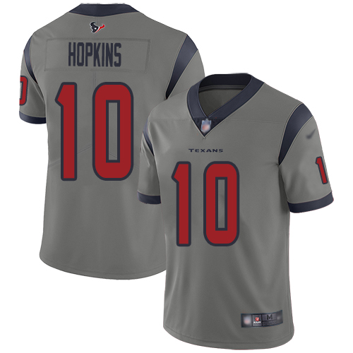 Nike Texans #10 DeAndre Hopkins Gray Men's Stitched NFL Limited Inverted Legend Jersey Nike Texans #10 DeAndre Hopkins Gray Men's Stitched NFL Limited Inverted Legend Jersey