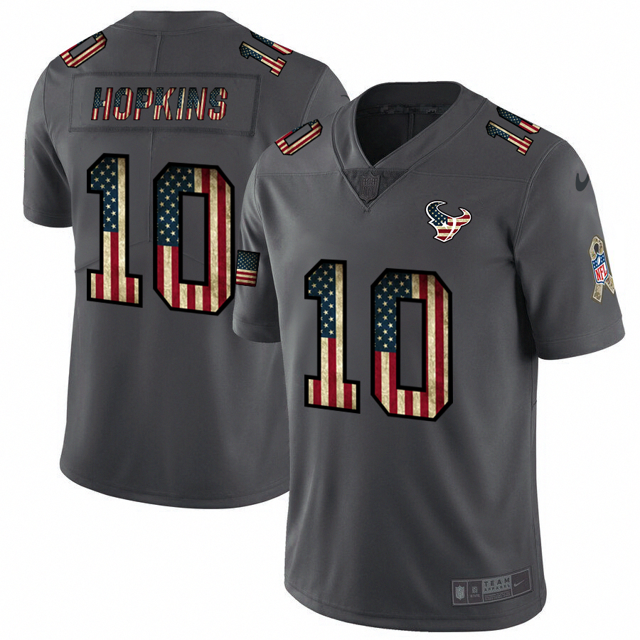 Houston Texans #10 DeAndre Hopkins Nike 2018 Salute to Service Retro USA Flag Limited NFL Jersey Houston Texans #10 DeAndre Hopkins Nike 2018 Salute to Service Retro USA Flag Limited NFL Jersey