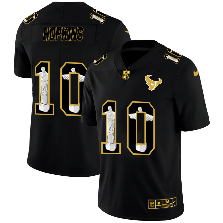 Houston Texans #10 DeAndre Hopkins Men's Nike Carbon Black Vapor Cristo Redentor Limited NFL Jersey Houston Texans #10 DeAndre Hopkins Men's Nike Carbon Black Vapor Cristo Redentor Limited NFL Jersey