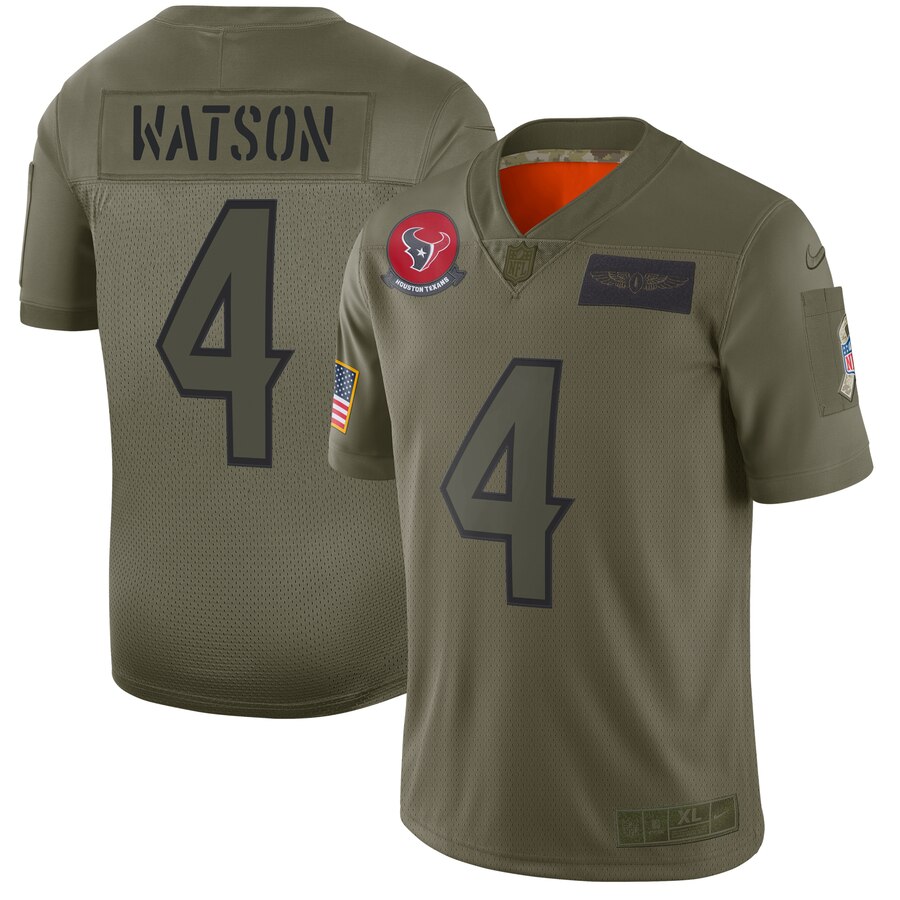 Nike Texans #4 Deshaun Watson Camo Men's Stitched NFL Limited 2019 Salute To Service Jersey Nike Texans #4 Deshaun Watson Camo Men's Stitched NFL Limited 2019 Salute To Service Jersey