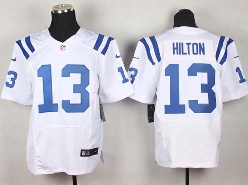 Nike Colts #13 T.Y. Hilton White Men's Stitched NFL Elite Jersey Nike Colts #13 T.Y. Hilton White Men's Stitched NFL Elite Jersey