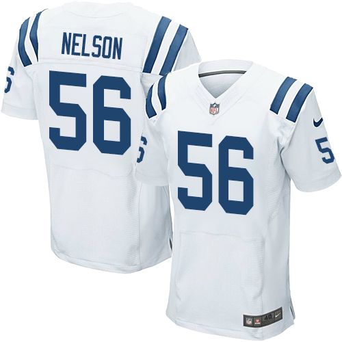 Nike Colts #56 Quenton Nelson White Men's Stitched NFL Elite Jersey Nike Colts #56 Quenton Nelson White Men's Stitched NFL Elite Jersey