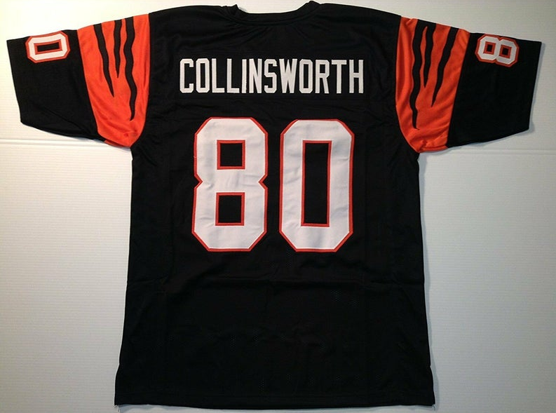 Men's Cincinnati Bengals #80 Cris Collinsworth Black Throwback Stitched Jersey Men's Cincinnati Bengals #80 Cris Collinsworth Black Throwback Stitched Jersey