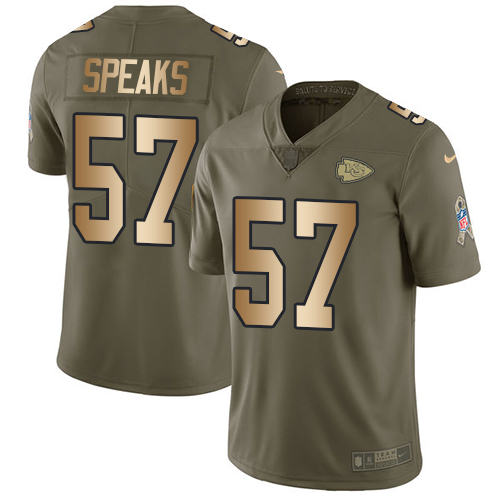 Nike Chiefs #57 Breeland Speaks Olive/Gold Men's Stitched NFL Limited 2017 Salute To Service Jersey Nike Chiefs #57 Breeland Speaks Olive/Gold Men's Stitched NFL Limited 2017 Salute To Service Jersey