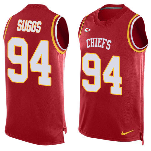 Nike Chiefs #94 Terrell Suggs Red Team Color Men's Stitched NFL Limited Tank Top Jersey Nike Chiefs #94 Terrell Suggs Red Team Color Men's Stitched NFL Limited Tank Top Jersey