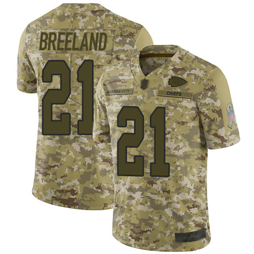 Nike Chiefs #21 Bashaud Breeland Camo Men's Stitched NFL Limited 2018 Salute To Service Jersey Nike Chiefs #21 Bashaud Breeland Camo Men's Stitched NFL Limited 2018 Salute To Service Jersey