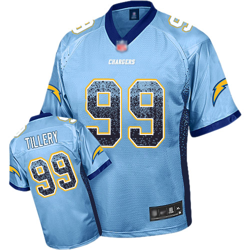Nike Chargers #99 Jerry Tillery Electric Blue Alternate Men's Stitched NFL Elite Drift Fashion Jersey Nike Chargers #99 Jerry Tillery Electric Blue Alternate Men's Stitched NFL Elite Drift Fashion Jersey