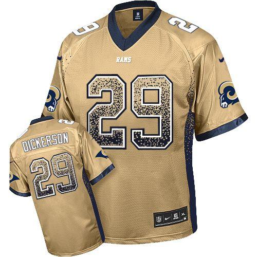 Nike Rams #29 Eric Dickerson Gold Men's Stitched NFL Elite Drift Fashion Jersey Nike Rams #29 Eric Dickerson Gold Men's Stitched NFL Elite Drift Fashion Jersey