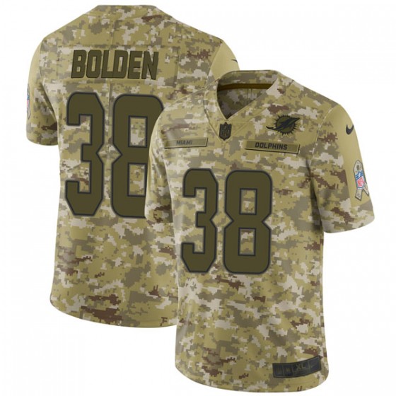 Nike Dolphins #38 Brandon Bolden Camo Men's Stitched NFL Limited 2018 Salute To Service Jersey Nike Dolphins #38 Brandon Bolden Camo Men's Stitched NFL Limited 2018 Salute To Service Jersey
