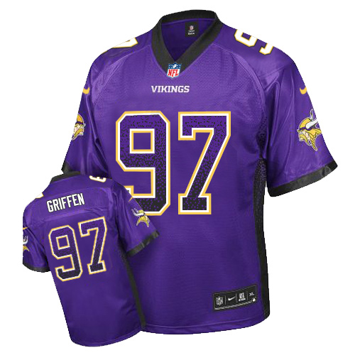 Nike Vikings #97 Everson Griffen Purple Team Color Men's Stitched NFL Elite Drift Fashion Jersey Nike Vikings #97 Everson Griffen Purple Team Color Men's Stitched NFL Elite Drift Fashion Jersey